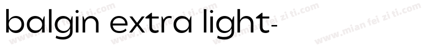 balgin extra light字体转换